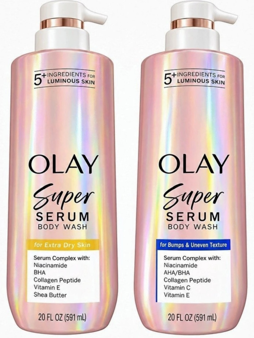 OLAY Super Serum Body Wash Body Wash 2-Pack Pink NWT